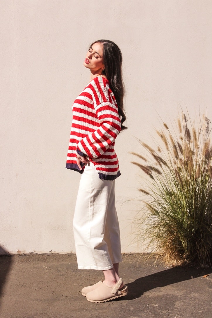 The Coastal Stripe Knit Sweater by 75