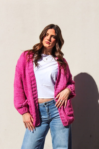 The Berry Bliss Chenille Cardigan by 75