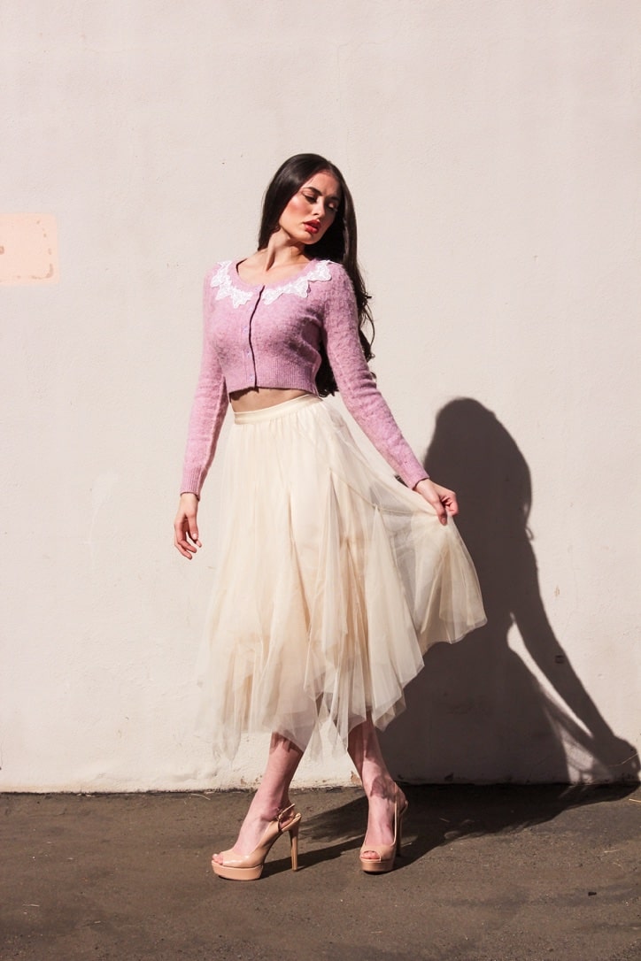 High/Low Asymmetric Tulle Tutu Skirt by 75