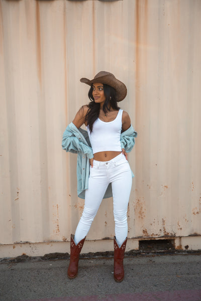 Daisy Crop Tank by Perfect White Tee