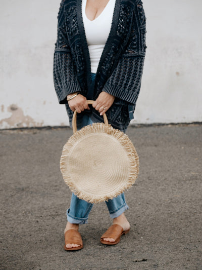 Crochet Cardigan Dark Denim by Lucky Brand